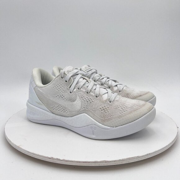 Nike Zoom Kobe 8 Men 4 Women 5.5 Fj9364-100 Triple White Knit Low Training Shoe - Picture 5 of 15
